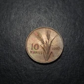 Escoines 399636889991fac84b FAO 10 Kuruş 1972 “Saban Kılıçtan Üstündür” ÇA Bakır Para - 3