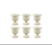 Omnipazar SO-N000 Nergiz Dekoratif Saksı Takımı 6 lt Kirli Beyaz 6 Adet thumbnail 1