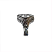 Moda Taşlı Ahşap Sandık Ayağı, Kutu Ayak 1,5 cm - Nikel, 100 Adet - 1