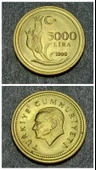 Escoines 39963688983332245f 1999 Pirinç 5000 Lira Çil/Proof Para thumbnail 1