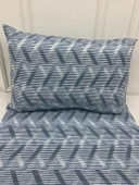 NİVEMESHOME MAVİ ÇİZGİLİ DESEN 2 Lİ YASTIK KILIFI KAPAKLI 50X70 thumbnail 1