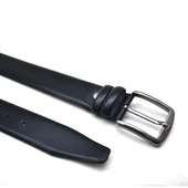 Siyah Hakiki Deri 4 cm Casual Erkek Kemer - 1