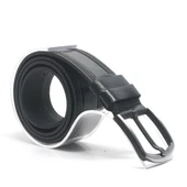 Siyah Hakiki Deri 4 cm Klasik Erkek Kemer thumbnail 1