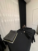 NİVEMESHOME KETEN TREND MASA ÖRTÜSÜ SİYAH  APM - 1