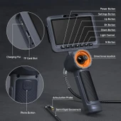 Teslong 360 Işıklı 4 Yönlü Eklemli Boroskop, 5 Inc - 6.5mm Çap - 1.5m Kablo - 7