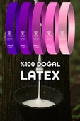 5 Farklı Direnç Çantalı Latex Pilates Aerobik Egzersiz Squat Lastiği Loop Bant Kapalı Uç Pembe Ton - 6