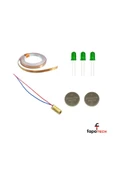 Fapatech Bakır Folyo İletken Bant ,Cr2032 Pil ,5mm LED, Nokta Lazer -Etkileşimli Lazer Işıklı Kağıt Devre Kit thumbnail 3