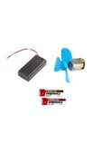 Fapatech 2'li Anahtarlı Pil Kutusu Mini Motor Deney Seti - Stem  Dc Motor, Anahtarlı  Pil Yatağı, Pervane thumbnail 3