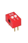 Fapatech 2-Pin Dip Switch Kırmızı Anahtar Açık Kapalı Seçim Adres Ayar On Off thumbnail 3