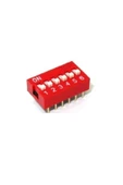 Fapatech 6-Pin Dip Switch Kırmızı Anahtar Açık Kapalı Seçim Adres Ayar On Off thumbnail 1