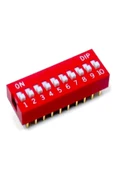 Fapatech 10lu Dip Switch 10 Pin Kırmızı Anahtar Açık Kapalı Seçim Adres Ayar On Off thumbnail 1