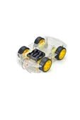 Fapatech Arduino Araba Gövdesi 4WD Çok Amaçlı Mobil Robot Araba Platformu + 4lü Pil thumbnail 4