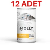 Molly Sos İçinde Parça Tavuklu Yetişkin Kedi Konservesi 400gr (12 ADET) - 2