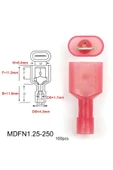 Fapatech Mdfn1.25-250 Izole Pirinç Erkek Yalıtımlı Maça Ortak Kablo Tel Konnektörü - 10 Adet - 1