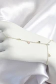 CEYLAN ADAM Pirinç Renkli Zirkon Taşlı Sallantılı Yıldızlı Model Gold Renk Kadın Şahmeran - 1