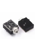 Fapatech 5 Pin 3.5mm Stereo Ses Jakı PCB Paneli kulaklık için Somun Soket thumbnail 1