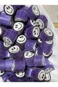 ŞEKERCİYAŞAR Mor Gülenyüz Desenli Böğürtlen Aromalı 100 gr - 1