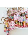 ŞEKERCİYAŞAR Pembe Kız Bebek Desenli Düğün, Babyshower, Doğum Günü, Mevlit, Nişan Şekeri 50 Adet - 1