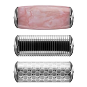 GESKE Mikro İğneli  Buz Başlığı  Pembe Kuvars Başlıklı Dermaroller   MicroNeedle Face  Body Roller - 4