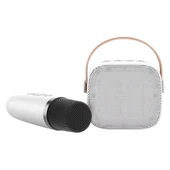 Jwin BK-320 Mikrofonlu Bluetooth Hoparlör - Beyaz - 4