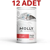 Molly Jöle İçinde Parça Kuzu Etli Yetişkin Kedi Konservesi 400gr (12 ADET) - 2