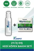 KorPet 2'li Set Kedi Ve Köpek Iç Dış Bitkisel Parazit Bitkisel 1 Damla Ve 1 Tablet Paketi thumbnail 1