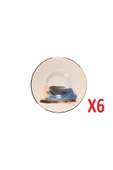 Porland Dash Desen Çay Tabağı 11cm 6 lı 04ALM008506 - 1