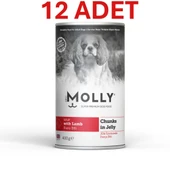Molly Jöle İçinde Parça Kuzu Etli Yetişkin Köpek Konservesi 400gr (12 ADET) thumbnail 3