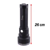 El Feneri 8000 Lümen 80W Uzun Menzil Metal Kasa Şarjlı Powerbank Ledli Işık Lambası Su Geçirmez Kamp thumbnail 4