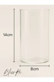 Blissra Tekli Borosilikat Mumluk- Boy 14 Cm Çap 8 cm (Mum Dahil Değildir) - 3