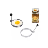 Metalik Daire Şeklinde Metal Omlet Yumurta Ve Krep Kalıpları - 1