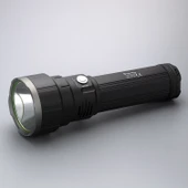 El Feneri 8000 Lümen 80W Uzun Menzil Metal Kasa Şarjlı Powerbank Ledli Işık Lambası Su Geçirmez Kamp thumbnail 6