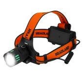 Kafa Lambası Zoomlu 60W Uzun Menzil Usb Şarjlı Powerbank Ledli Işık Su Geçirmez Kamp El Feneri thumbnail 7