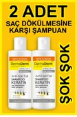 Dermaderm 2 Adet Biotin Ve Keratin Saç Dökülmesine Karşı Hızlı Sac Uzatan Dolgunlaştırıcı Onarıcı Besleyici Şampuan 2 x 250 ml. - 1