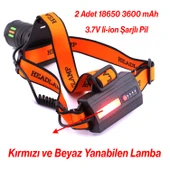 Kafa Lambası Zoomlu 60W Uzun Menzil Usb Şarjlı Powerbank Ledli Işık Su Geçirmez Kamp El Feneri thumbnail 2