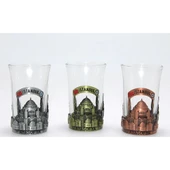 Tekli Metal Cam Bardaklı Shot Bardak  2alk109 - 1