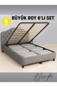 Blissra Baza Altı Hurç Seti 64x40x22 – 6’lı Organizer Hurç, Gri – Yorgan Nevresim Saklama-Stroge Bag thumbnail 3