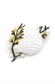 Deniz Kabuğu Broş - Beyaz thumbnail 1