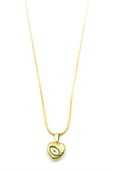 Kalp Kolye - 60 cm - Altın - 1
