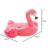 Büyük Boy Flamingo Deniz Yatağı Seabed Havuz Oyuncakları Büyük Flamingo Binici Yatak 178x135cm thumbnail 2