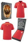 Galatasaray Orijinal Lisanslı Polo Yaka Kırmızı Antrenman 5 Yıldızlı T-Shirt Gs Aslan Baskılı Hediyelik Ahşap Kutulu thumbnail 1