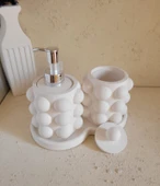 Beton Buble Sıvı Sabunluk Set - 3
