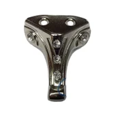 Moda Taşlı Ahşap Sandık Ayağı, Kutu Ayak 3,5 cm - Nikel, 50 Adet - 1