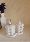 Beton Buble Sıvı Sabunluk Set - 4