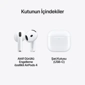 Apple AirPods 4 ANC MXP93TU/A Bluetooth Kulak İçi Kulaklık (Apple Türkiye Garantili) - 3