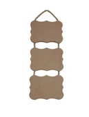 MDF 2'li Dekoratif Dikdörtgen Kapı Askılığı, Duvar Süsü - 3