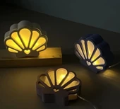 Beton Okyanus Kabuğu Ambiyans Siluet Lambası Minimalist - 3