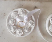 Beton Çiçekli Yüzük Standı 2 Li - 1