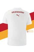 Galatasaray Orijinal Lisanslı Polo Yaka Beyaz Antrenman 5 Yıldızlı T-Shirt + Şal Kaşkol Set Hediyelik Ahşap Kutulu thumbnail 5