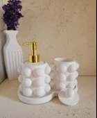 Beton Buble Sıvı Sabunluk Set - 3